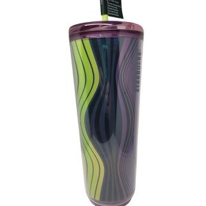 Starbucks NWT Purple Green Hot/Cold Tumbler Cup